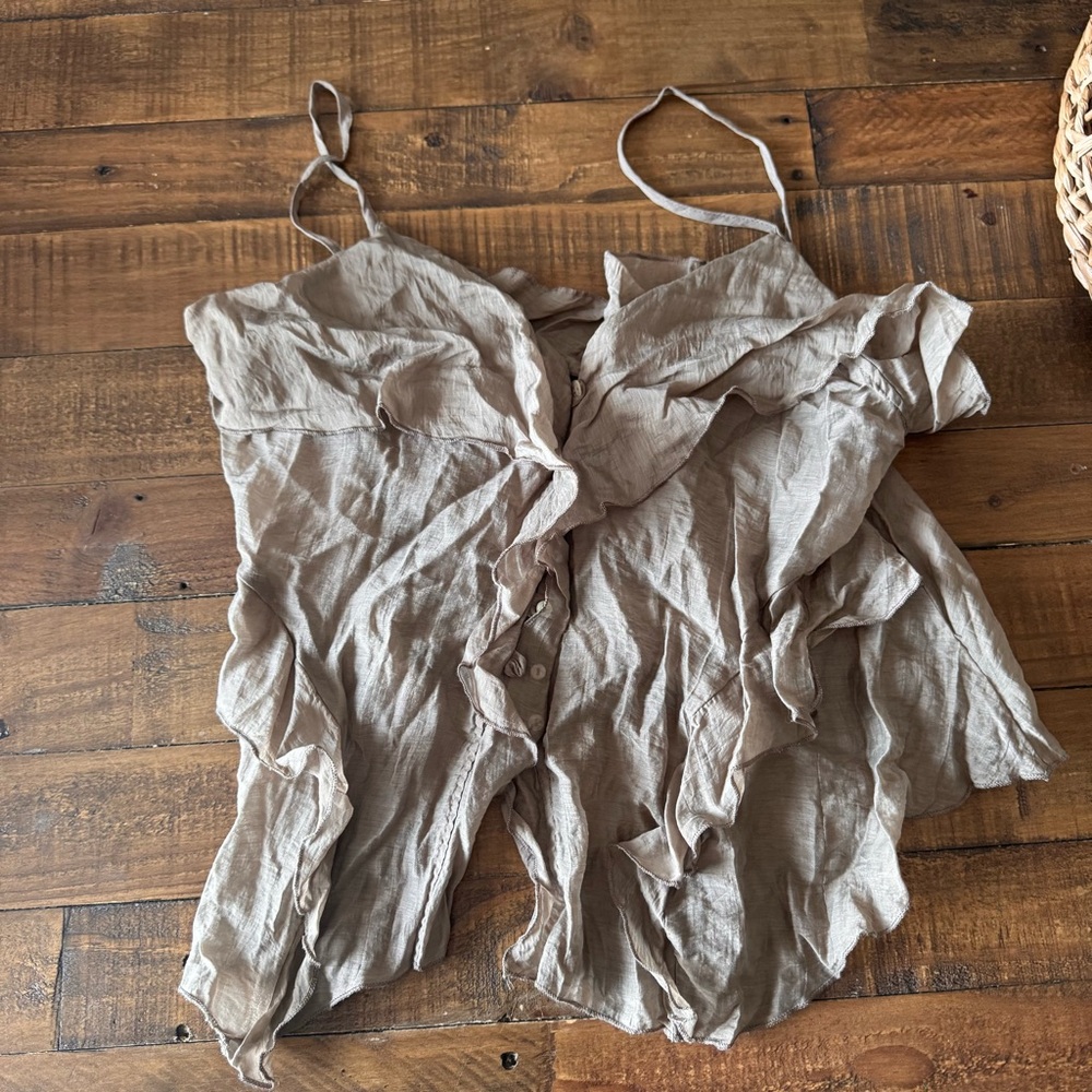 ZARA‎ Sheer Ruffled Cami - Picture 2 of 5